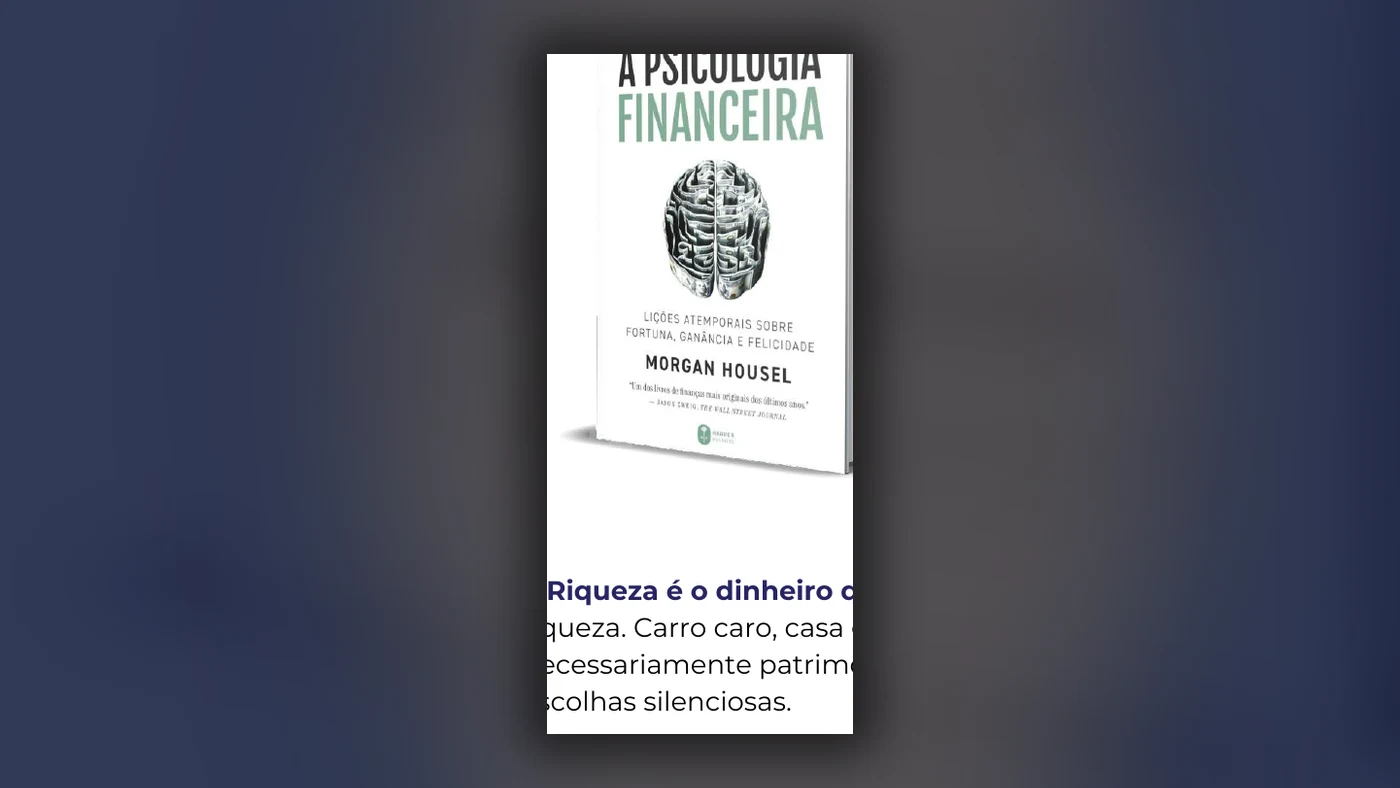 Capa do livro A Psicologia Financeira, de Morgan Housel